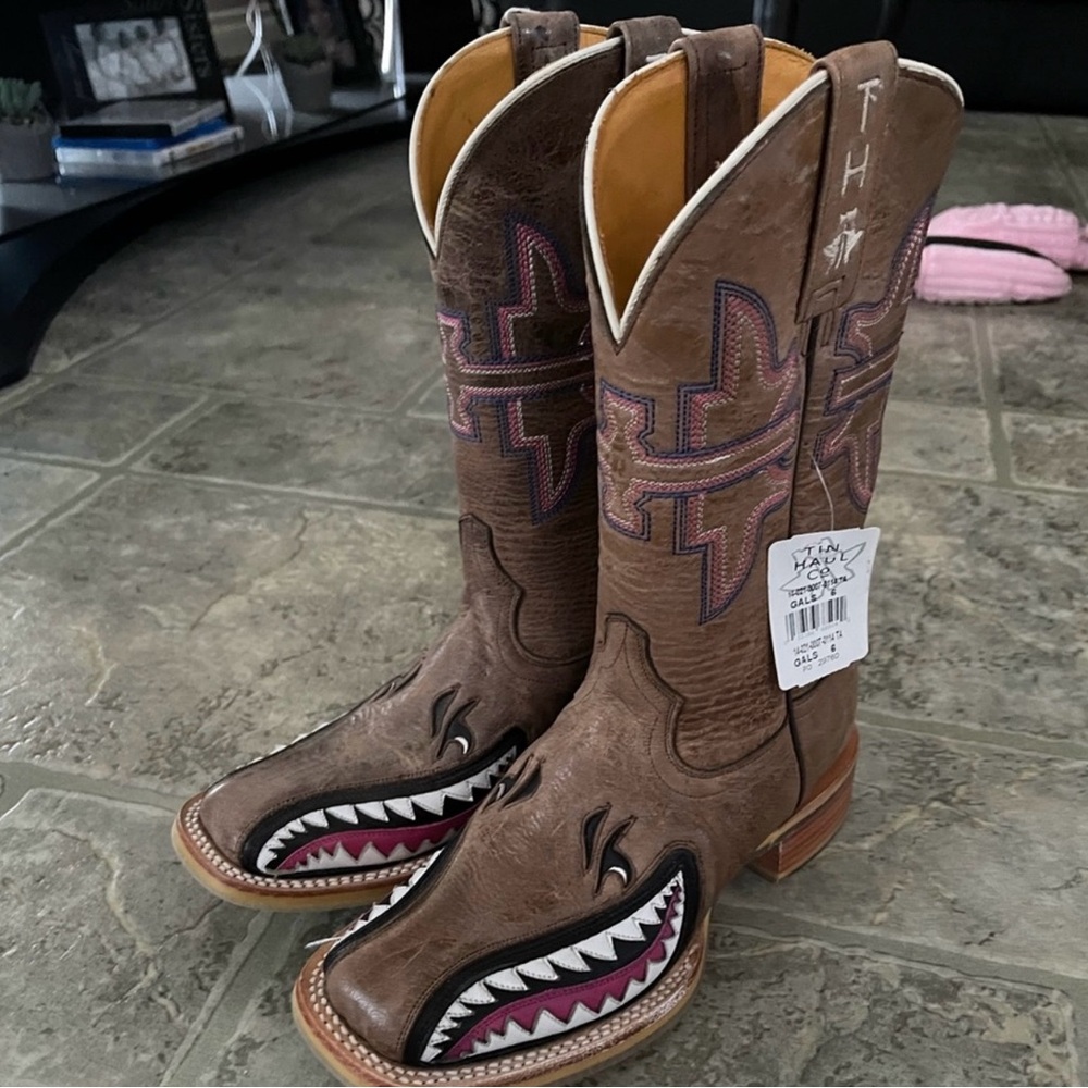 Tin Haul man eater cowgirl boots